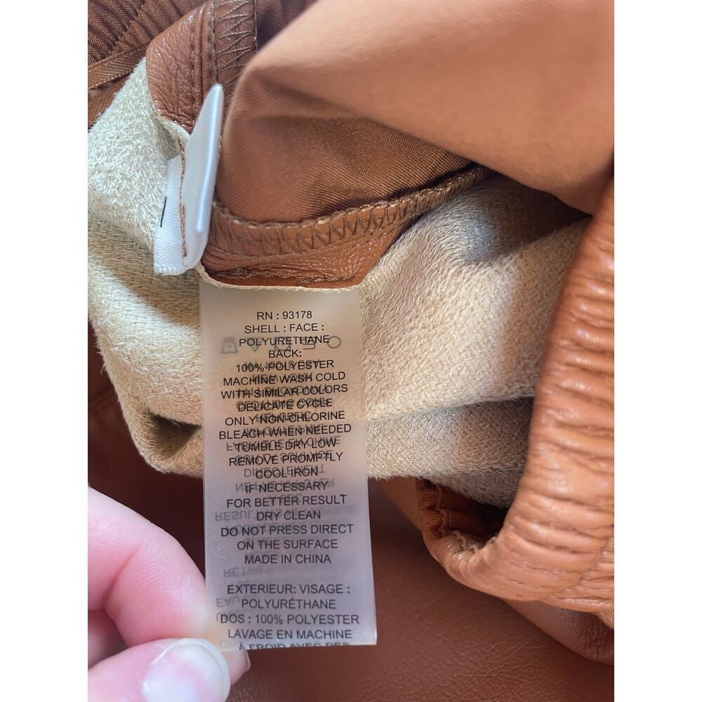 Elie Tahari Vegan Leather Wide Leg Pant Small - Picture 5 of 5